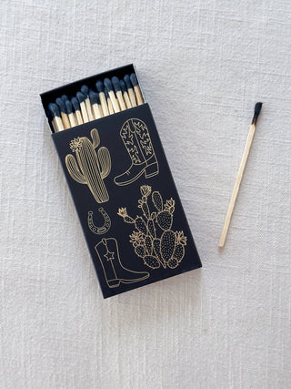 Black Oversized Cowboy Boot & Cactus Matches