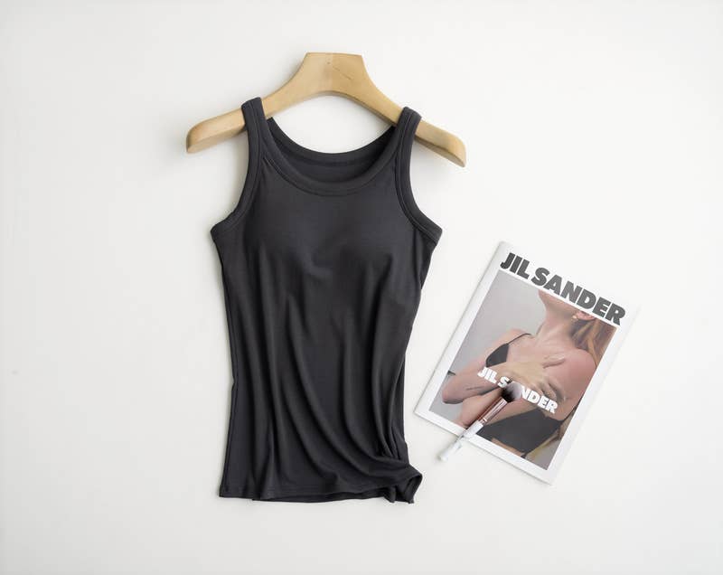 Sutton Rib Tank - Black