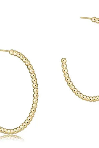 e Newton Beaded Classic 1.25" hoop Earrings