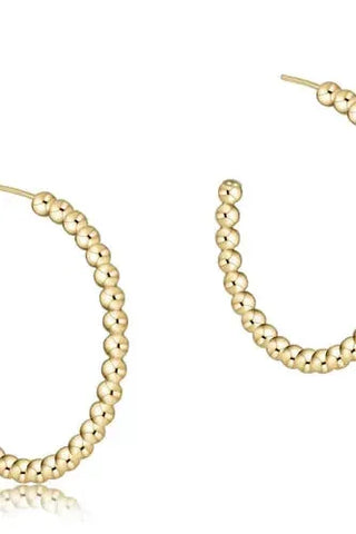 e Newton Beaded Classic 1.25" hoop Earrings