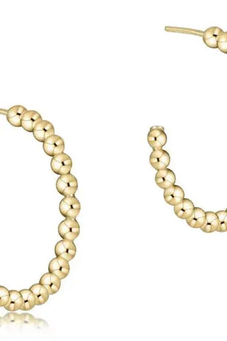 e Newton Beaded Classic 1.25" hoop Earrings