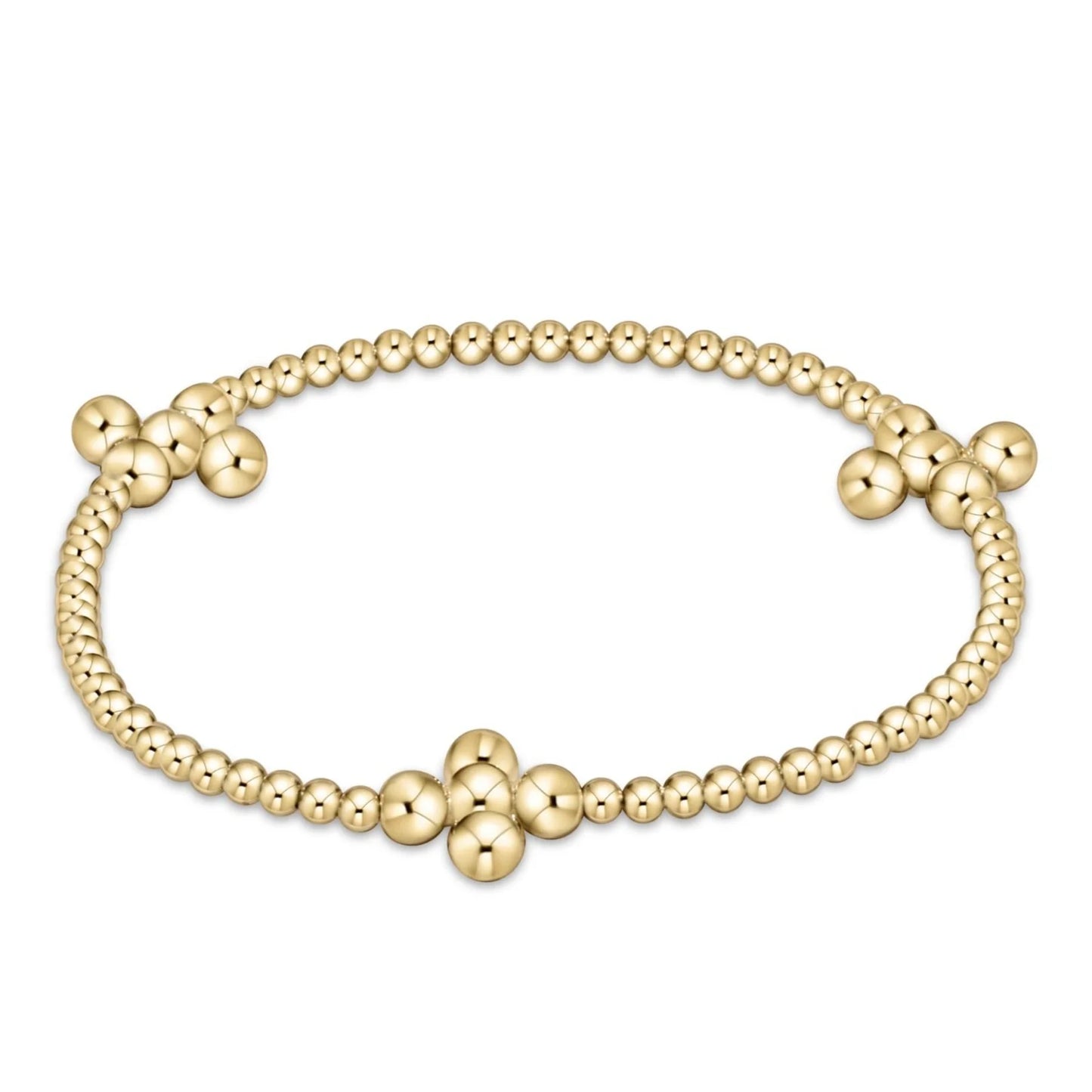 E Newton Signature Cross Gold Pattern Bracelet