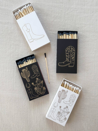 Black Oversized Cowboy Boot & Cactus Matches