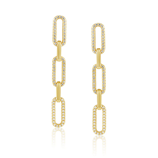 Morgan CZ Link Earrings