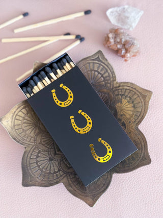Black Oversized Horseshoe Matches- Black
