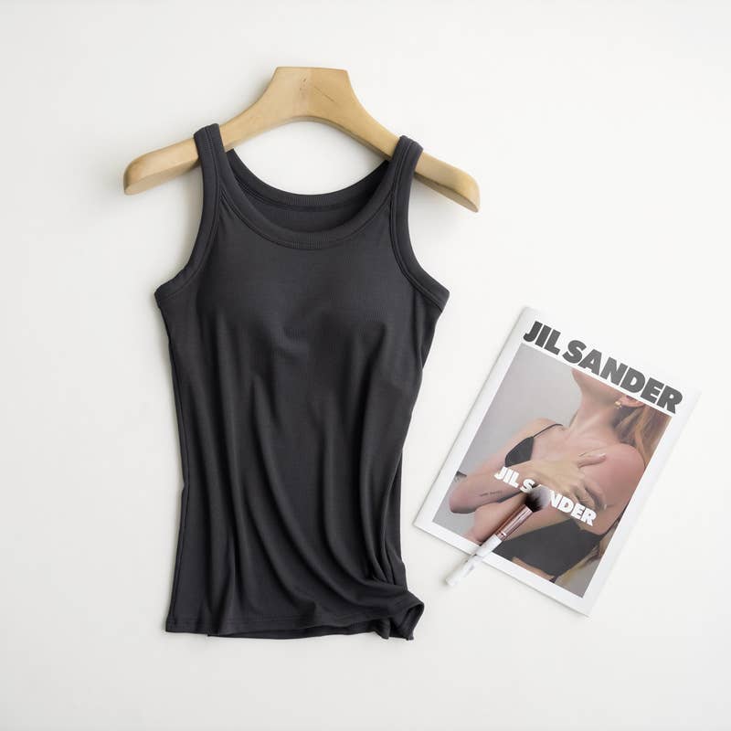 Sutton Rib Tank - Black