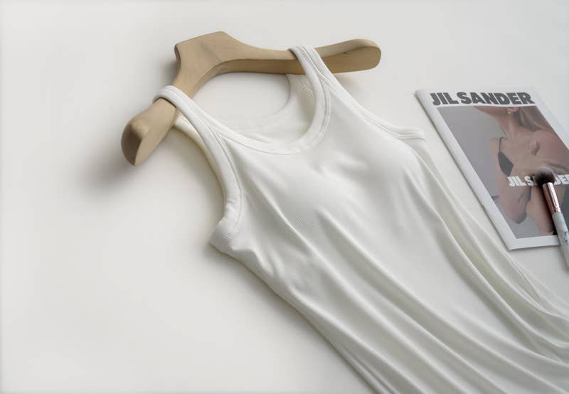 Sutton Rib Tank - White