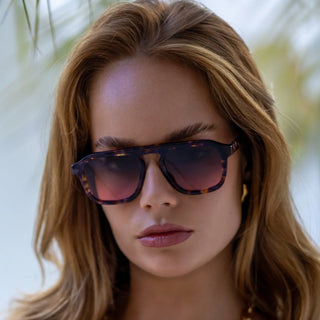 Addison Acetate Unisex Aviators- Sunset