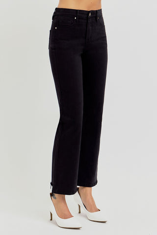 Black Cropped High Rise- Straight