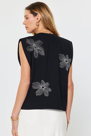 Black Dahlia Sleeveless Tee