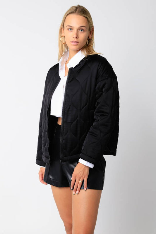 Black Quilted Jacket