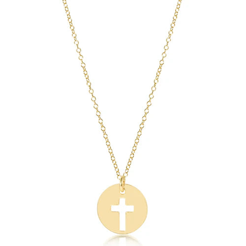 E Newton Blessed Gold Disc Necklace