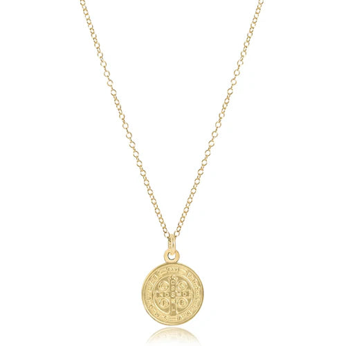 E Newton Blessing Gold Disc Necklace