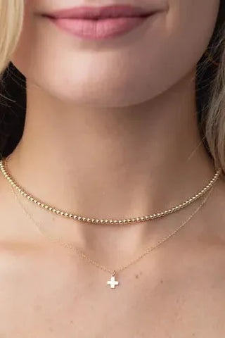 E Newton 17" Classic Gold Bead Necklace