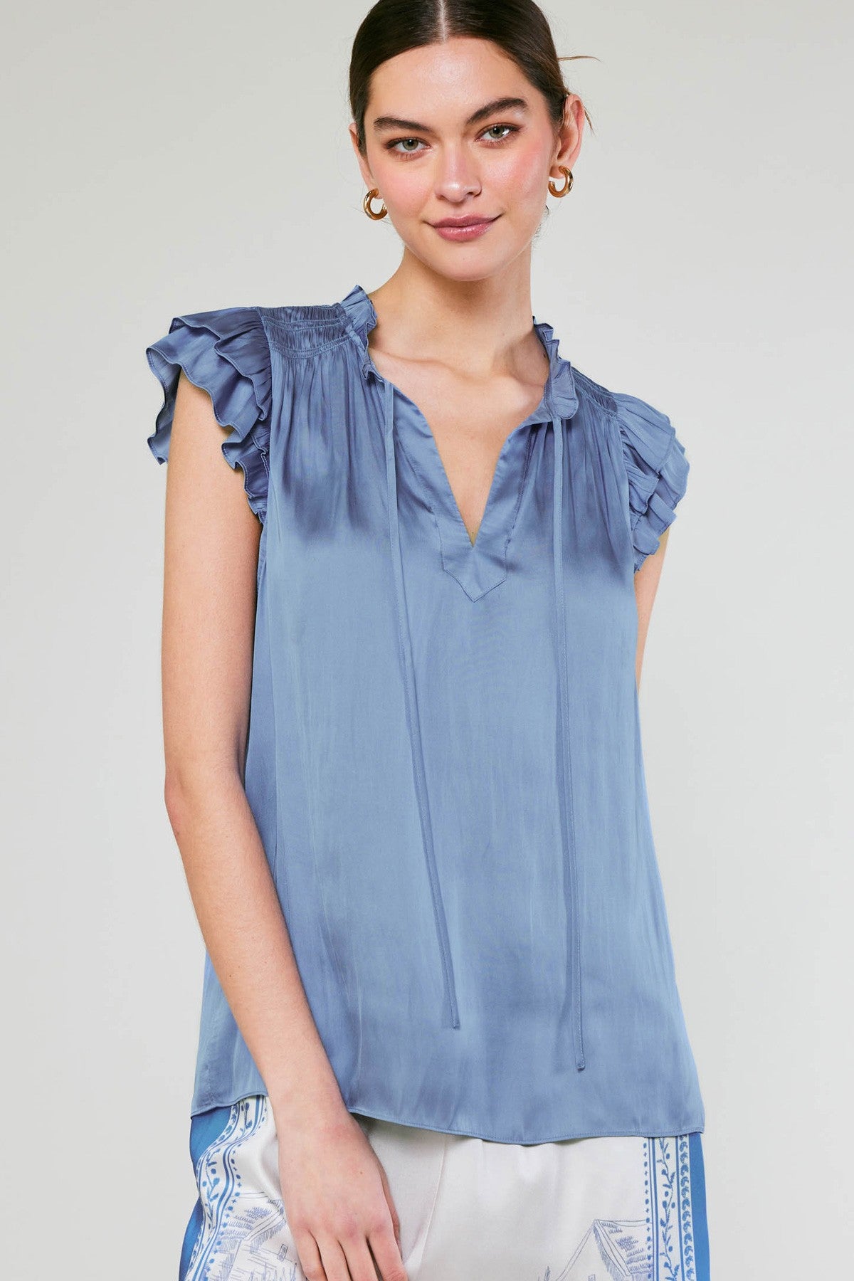 Deep Periwinkle SS Blouse