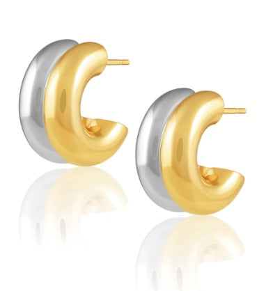 Kylie Two Tone Hoops