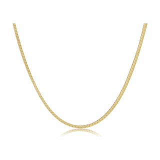 Gold chain necklace on a white background enewton