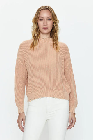 Eva Crew Neck Sweater- Sandwashed Tan