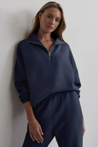 Hawley Half Zip Sweater - Blue Nights