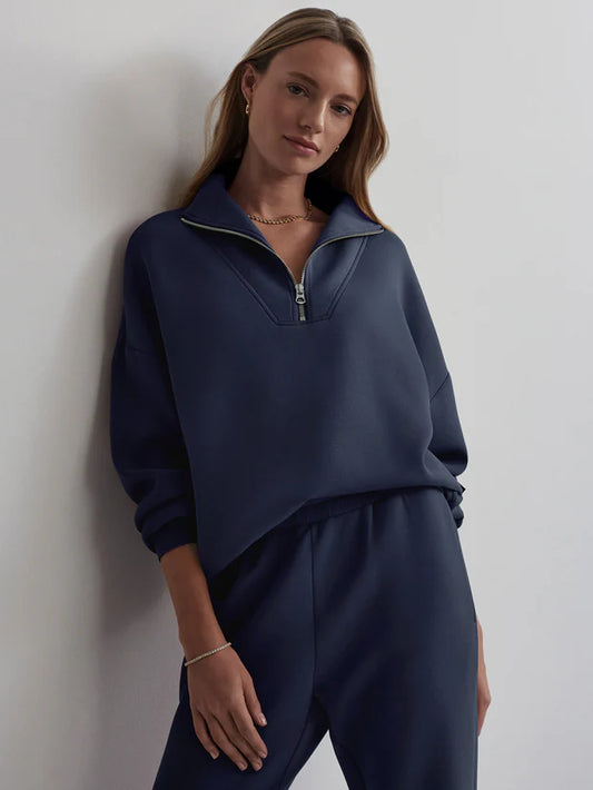 Hawley Half Zip Sweater - Blue Nights