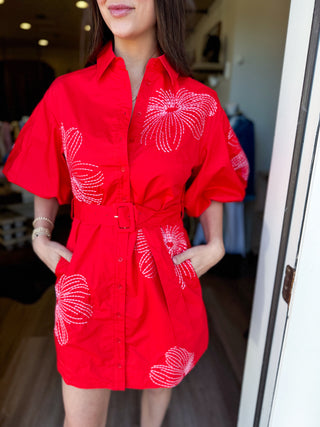 The Showstopper Shirt Dress