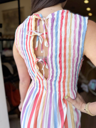 Pastel Rainbow Midi Dress