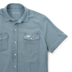 Kleberg Denim Short Sleeve Button Up