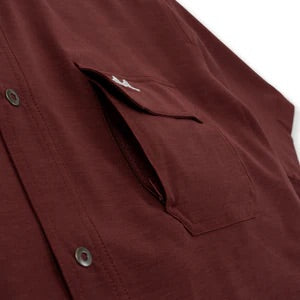 Rio SS Button Up Maroon