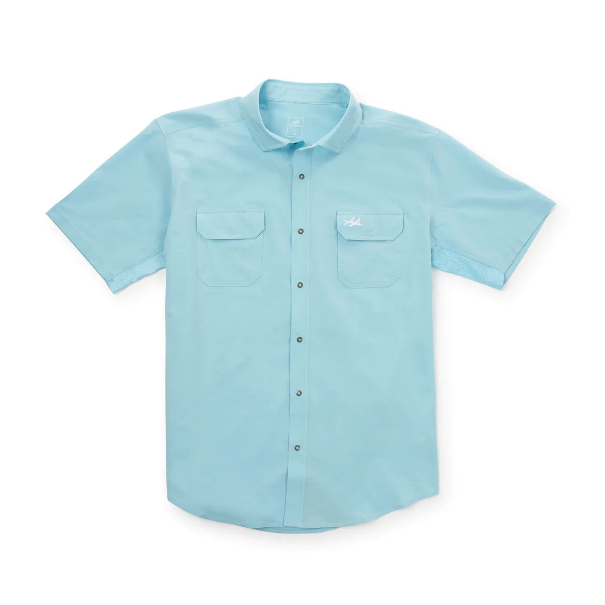 Rio SS Button Up- Aqua