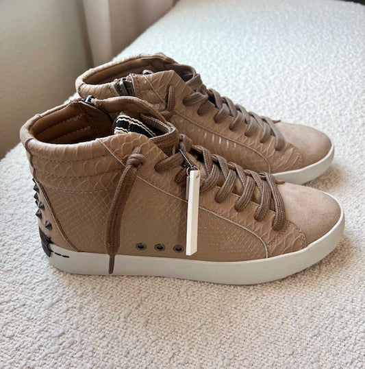 Reese Sneakers in Taupe Snake