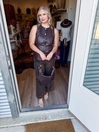 Dark Oak PU Vest