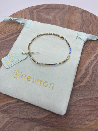 eNewton Hope Joy Pattern 2mm Bead Bracelet