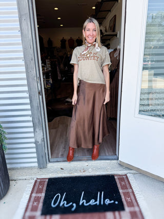 Flare Midi Skirt