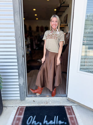 Flare Midi Skirt