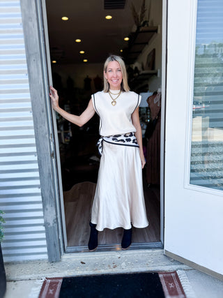 Flare Midi Skirt
