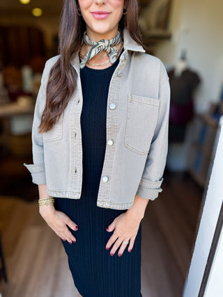All Day Cropped Denim Jacket