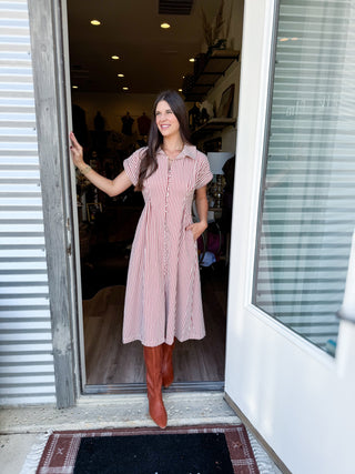 Riverton Dress - Brick