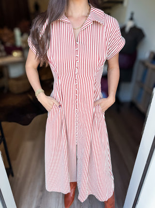Riverton Dress - Brick