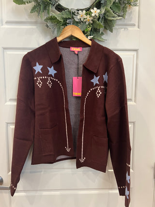 Knitted Star Detail Cardigan