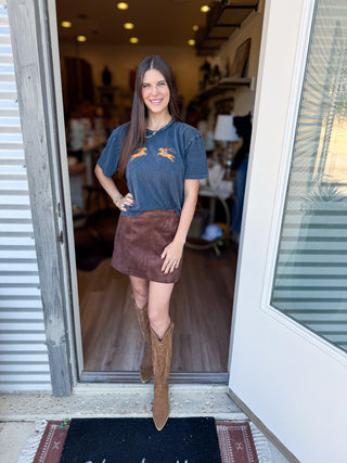 Embroidered Cowboys Tee