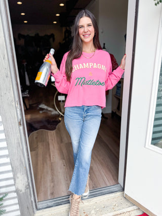 Champagne & Mistletoe Sweatshirt