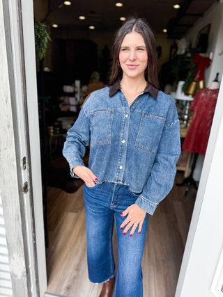 Riley Denim/Brown Jacket