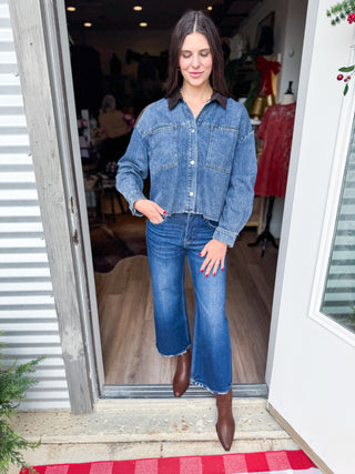 Riley Denim/Brown Jacket