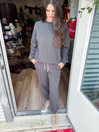 Stadium Cotton Jogger- Washed Black