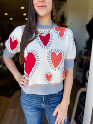 Amora Heart Sweater
