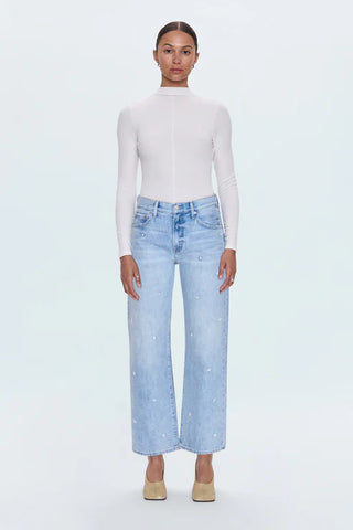 Lexi Mid Rise Bowed Straight- Stellar Vintage