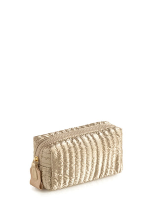 Logan Small boxy Cosmetic Pouch - Gold