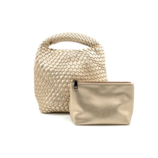 Woven Mini Hobo Bag