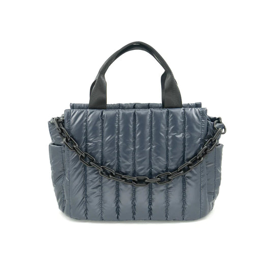 Quilted Tote in Navy