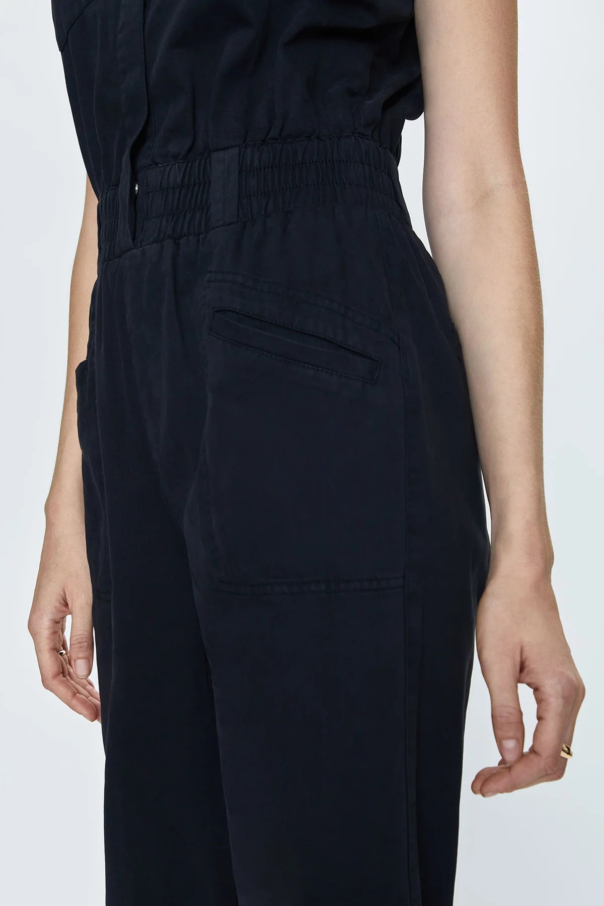 Rosie Cinched Waist Jumpsuit- Fade to Black